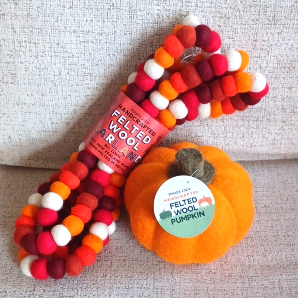 Trader Joe's Thanksgiving Felted Wool set